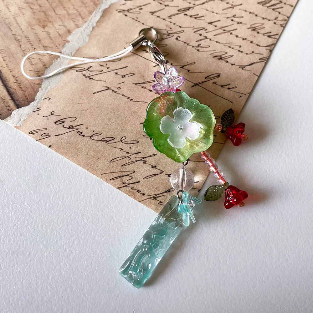 Fairy Floral Beaded Phone Charm