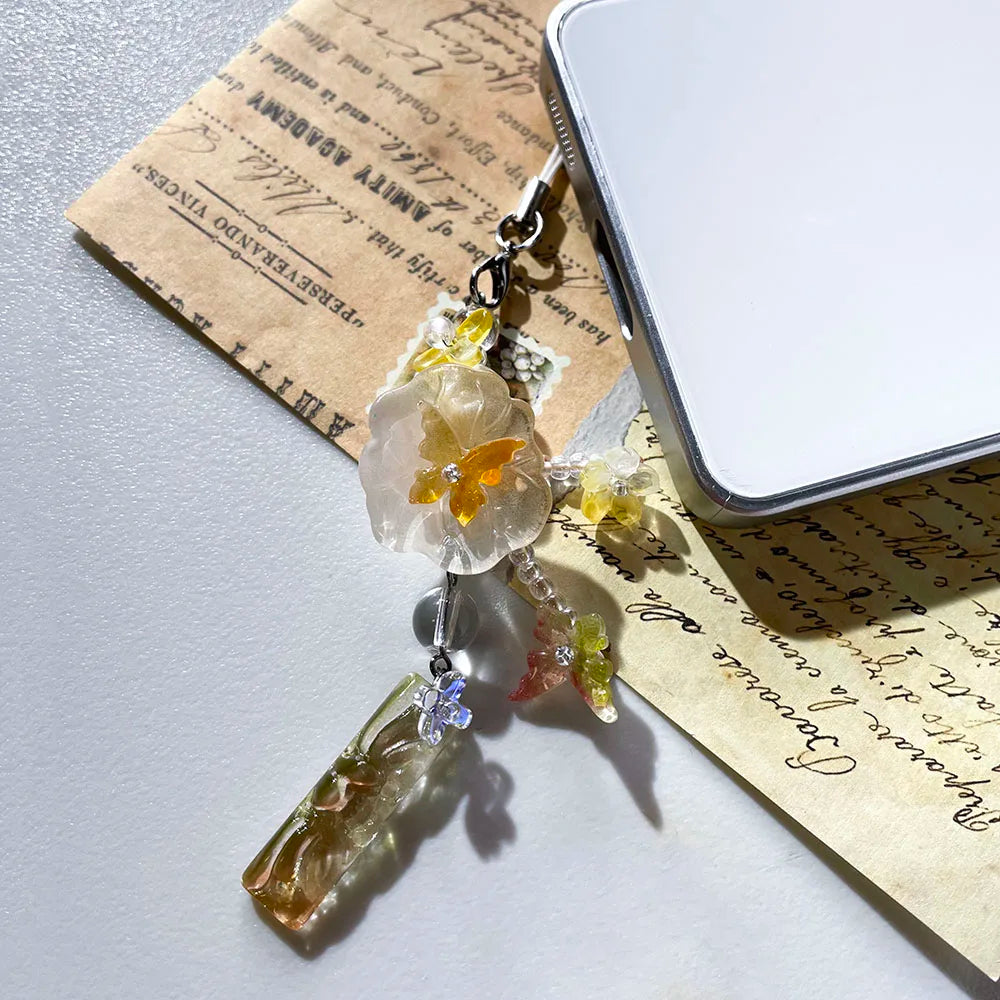 Fairy Floral Beaded Phone Charm